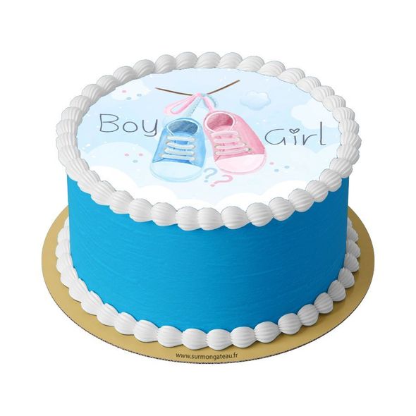 Gâteau Gender Reveal décoration anniversaire