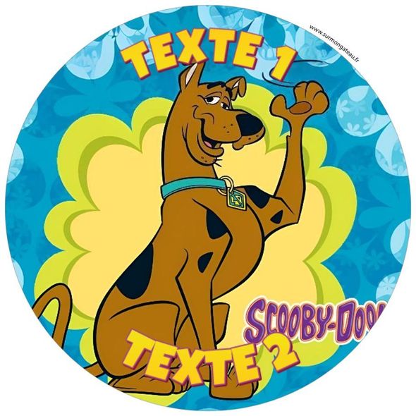 Disque sucre décoration comestible gâteau Scooby-Doo