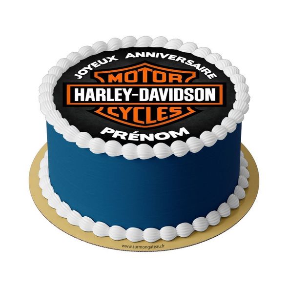 Gâteau Harley-Davidson décoration anniversaire