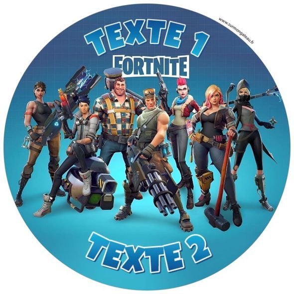 Disque sucre décoration comestible gâteau Fortnite