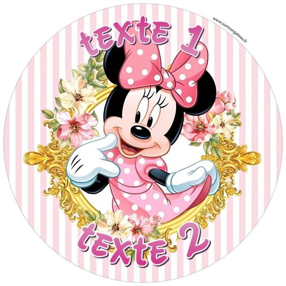 Disque sucre décoration comestible gâteau Minnie