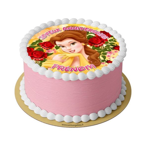 Gâteau Princesse Belle et la bête décoration anniversaire