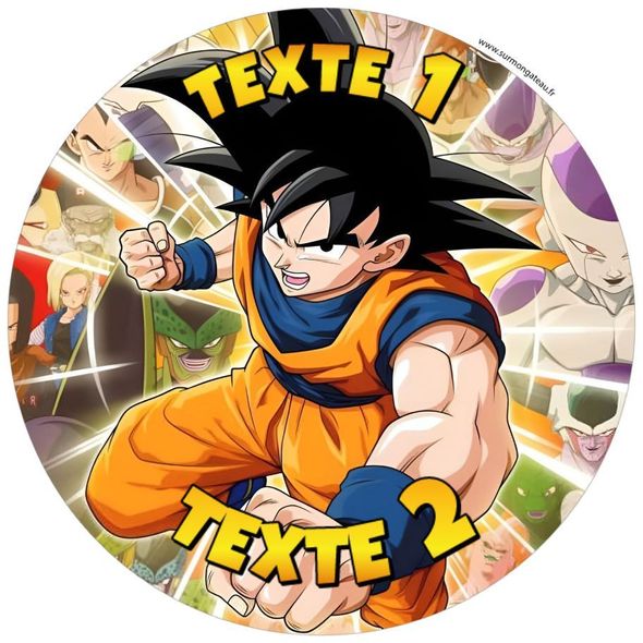 Disque sucre décoration comestible gâteau Dragon Ball