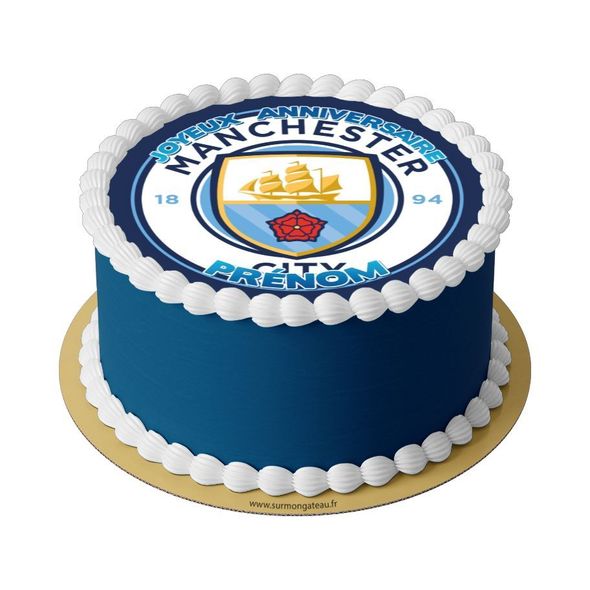 Gâteau Manchester City décoration anniversaire