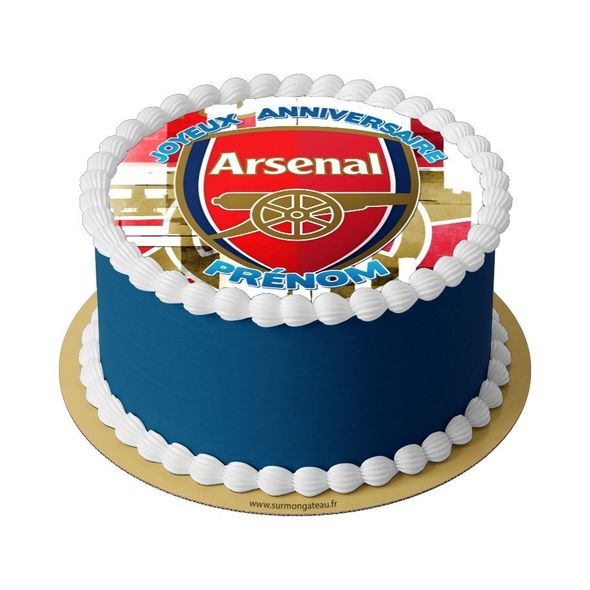 Gâteau Arsenal décoration anniversaire