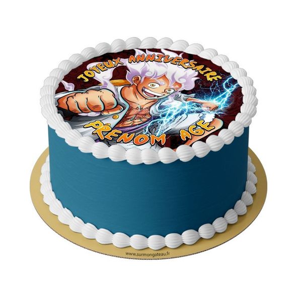 Gâteau One Piece Gear 5 décoration anniversaire