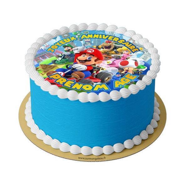 Gâteau Mario Kart décoration anniversaire