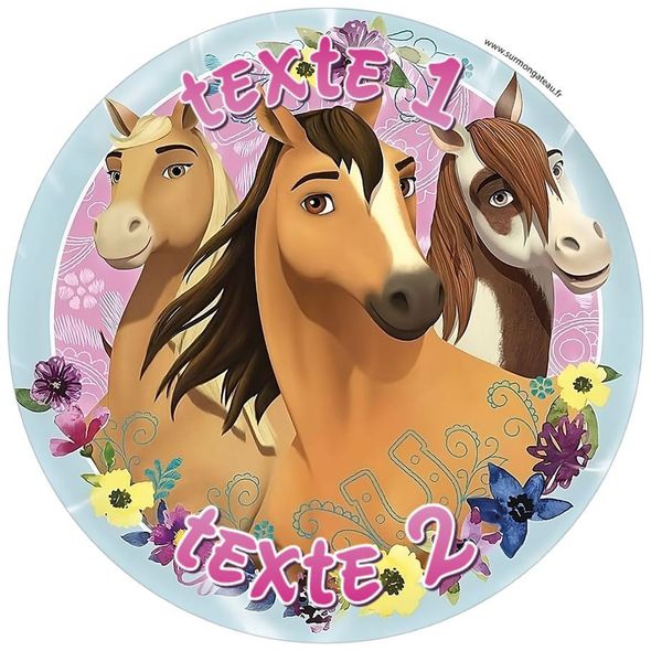 Disque sucre décoration comestible gâteau Cheval