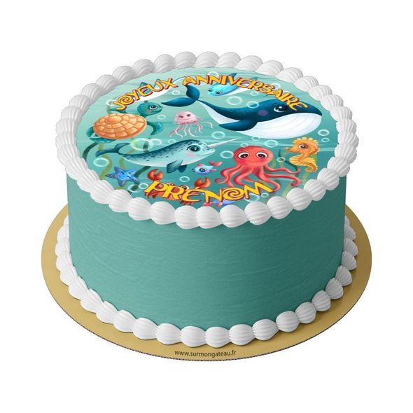 Gâteau Animaux marins décoration anniversaire