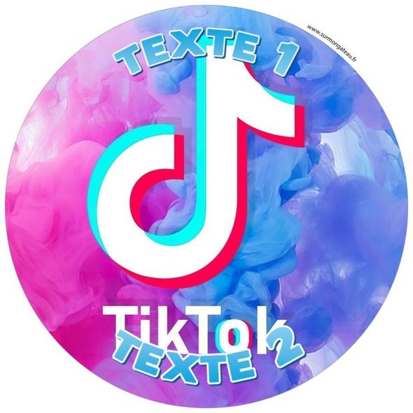 Disque sucre décoration comestible gâteau Tiktok