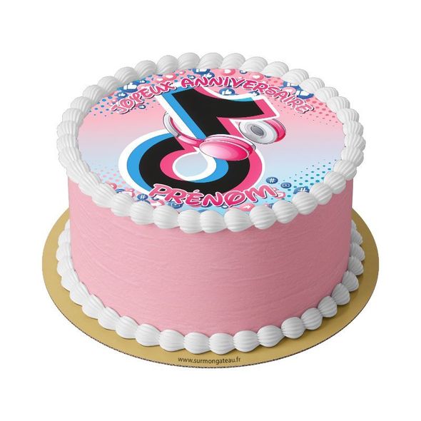 Gâteau TikTok décoration anniversaire